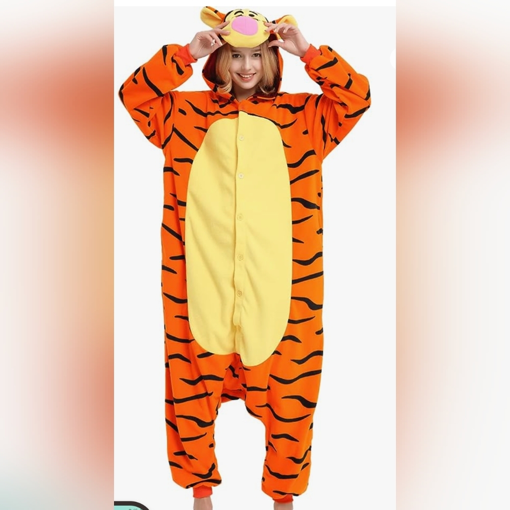 Disney Tigger Hooded Adult Onesie Costume Size XL